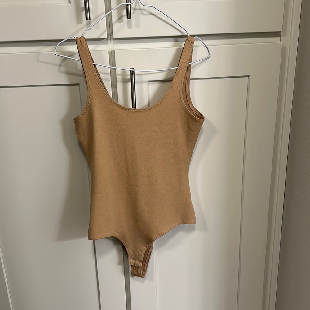 Tan bodysuit, cotton, super comfy and fits well